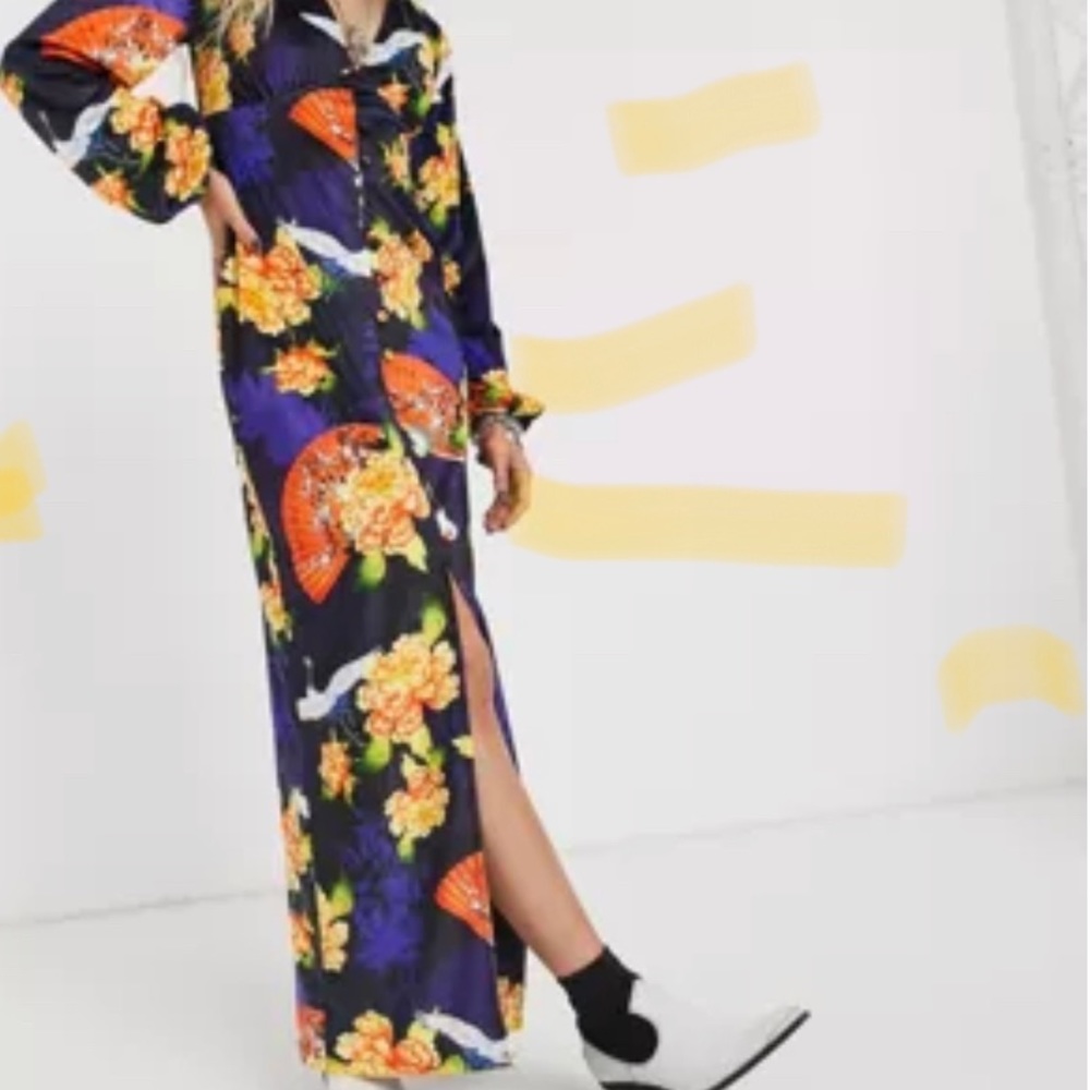 Beautiful Floral Print Maxi Dress